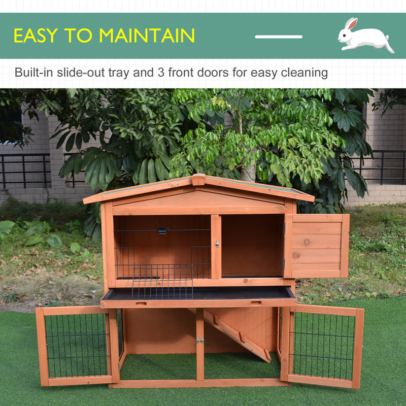 Tucker Murphy Pet™ Hillhouse Weather Resistant Small Animal Hutch with Ramp & Reviews Wayfair